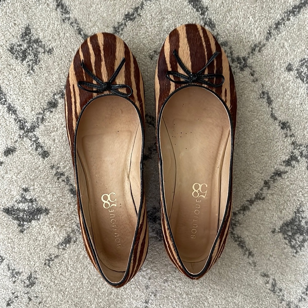 Boutique 58 animal print flats